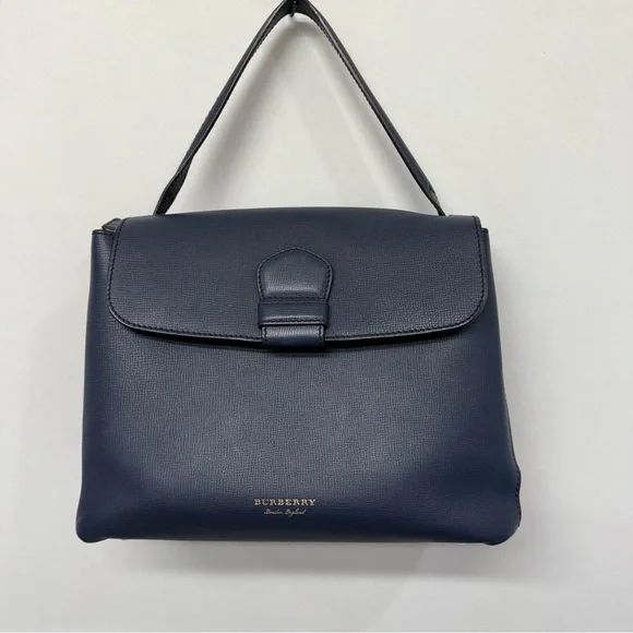 Authentic Burberry Camberley Medium Leather Satchel Navy Blue Hand Bag - Picture 3 of 16